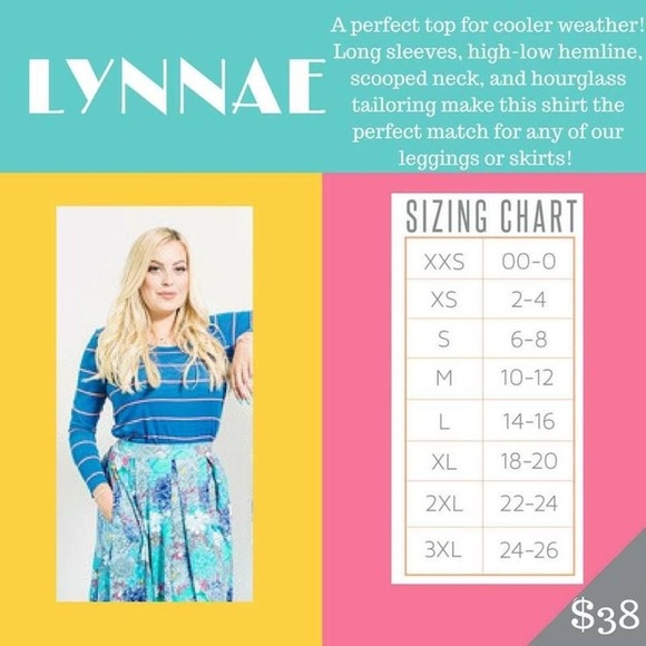 LuLaRoe Lynnae Long-sleeve T - Picture 3 of 5